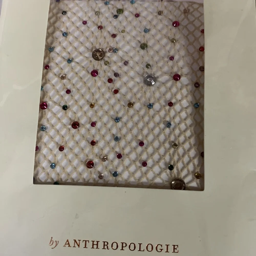 Anthropologie gem nude fishnet tights new in package 2X_5